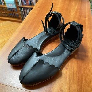 Bali ELF Handmade Black Leather Venus Ballet Flats